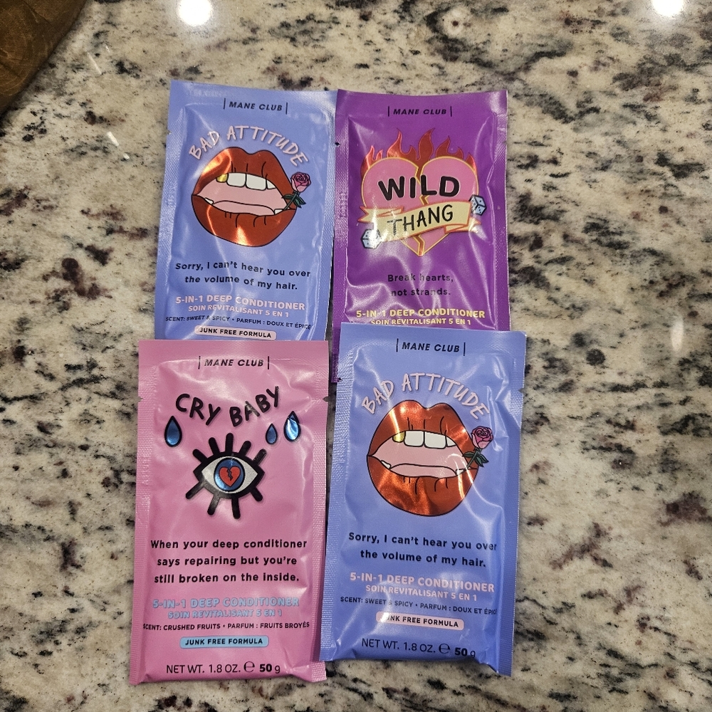 Mane Club 5-IN-1 Deep Conditioner set 4 (1Cry Baby,1-Wild Thang 2-Bad Attitude)